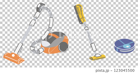 吸塵器插圖集：罐式、棒式和機器人吸塵器 123045500