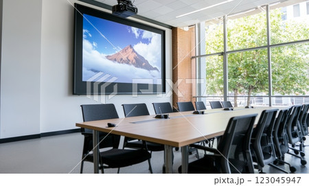 Transform your space with a large screen on the wall enhance engagement and aesthetics Transform your space with a large screen on the wall enhance engagement and aesthetics 123045947