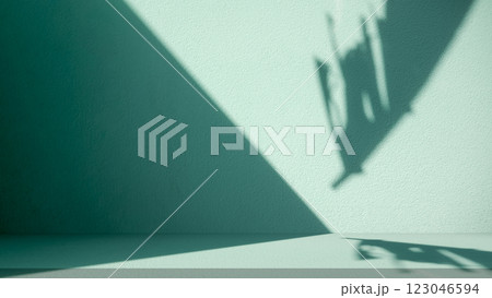 Green background of nature cement texture with shadow Banana leaves, Well display product and text present on free space, Luxury backdrop, Empty green cement wall room, Spring and summer. Green background of nature cement texture with shadow Banana leaves, Well display product and text present on free space, Luxury backdrop, Empty green cement wall room, Spring and summer. 123046594