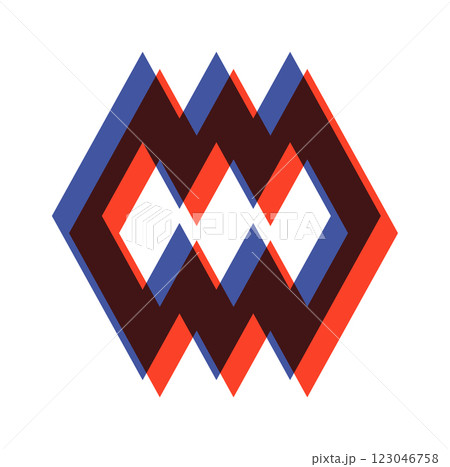 Trendy retro riso effect print Trendy retro riso effect print 123046758