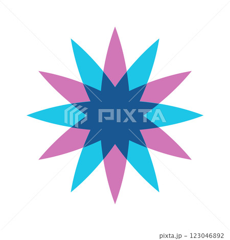 Risograph star sharp edge print 123046892