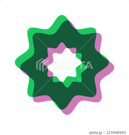 Wavy ring glitch risograph geometry 123046893
