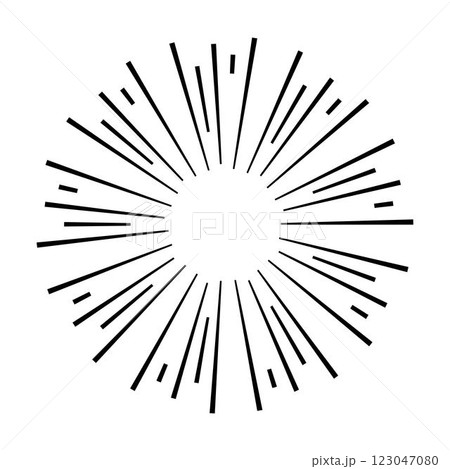 Sun icon, sunburst vector illustration element for design 123047080