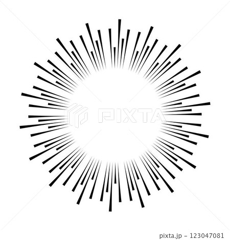 Sun icon, sunburst vector illustration element for design 123047081