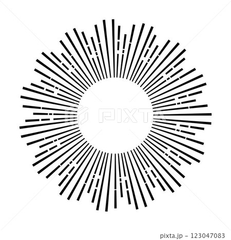 Sun icon, sunburst vector illustration element for design 123047083