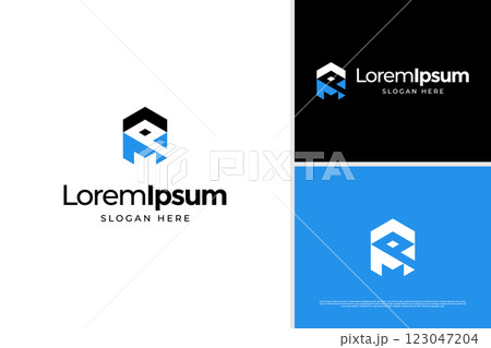 Modern letter P building house home logo vector illustration. Minimalist construction concept logo template 123047204