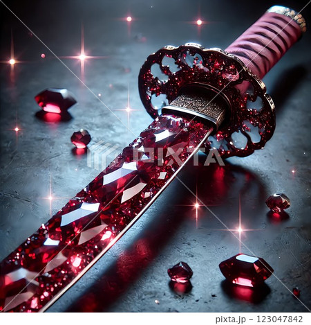 ガーネットの刃を持つ刀 - 優雅な宝石｜Garnet Blade Katana - A Jewel