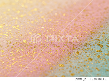 金箔入り和紙ーカラフルな和紙のテクスチャー（AI生成画像） 123048119