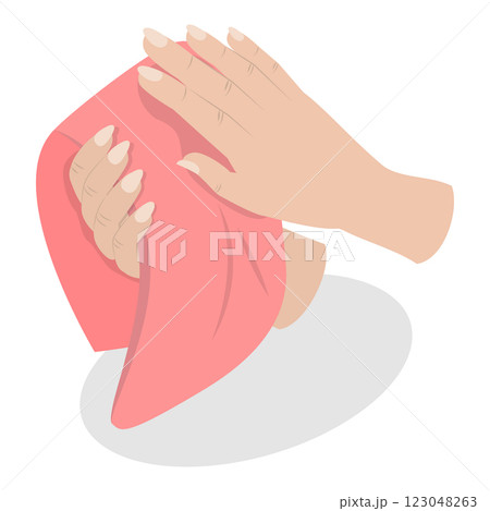 3D Isometric Flat Vector Illustration of Spa Manicure, Beauty Parlor Services, Cosmetology. Item 4 123048263