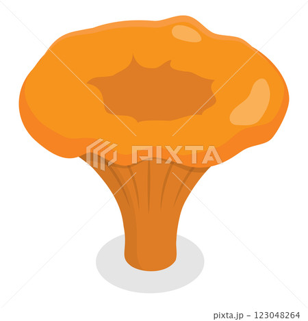 3D Isometric Flat Vector Set of Mushrooms, Fungus Plants. Item 7 123048264
