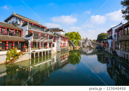 中国 上海市の水郷、七宝古鎮 中国 上海市の水郷、七宝古鎮 123048488