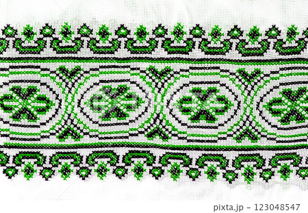 Ukrainian embroidery, folk arts and crafts 123048547