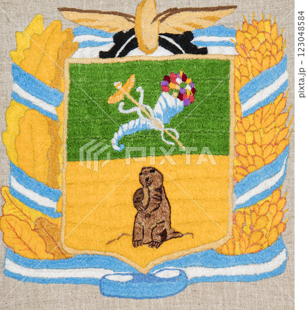 Ukrainian embroidery, folk arts and crafts 123048584
