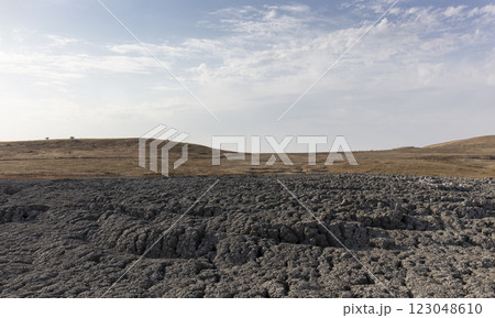 mud volcano, landscape mud volcano, landscape 123048610