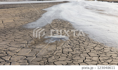 mud volcano, landscape mud volcano, landscape 123048611