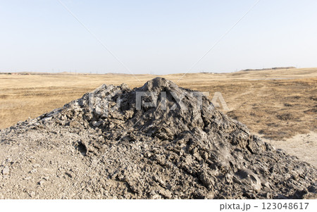 mud volcano, landscape 123048617