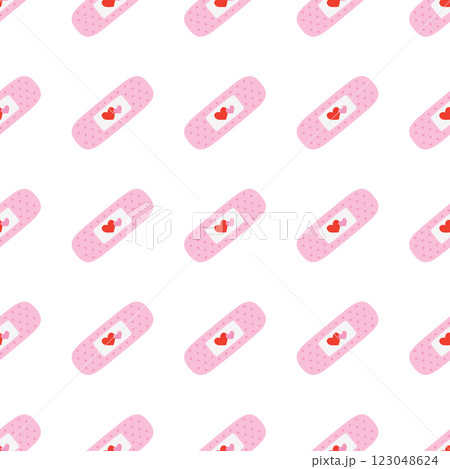 band aid with hearts seamless pattern band aid with hearts seamless pattern 123048624