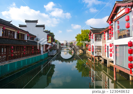 中国 上海市の水郷、七宝古鎮 中国 上海市の水郷、七宝古鎮 123048632