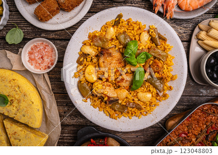 Spanish food table 123048803