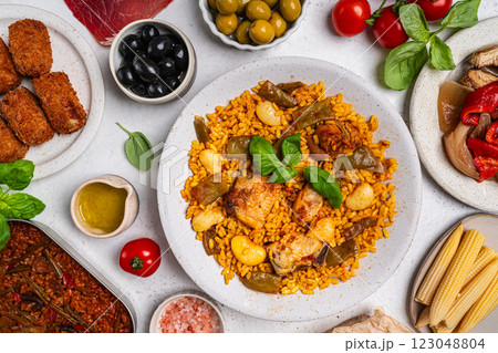 Spanish food table 123048804