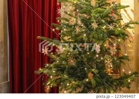 Christmas decorations in downtown, Vienna, Austria 123049407