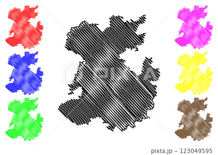 Shropshire District and unitary authority (United Kingdom of Great Britain and Northern Ireland, Ceremonial county Shropshire, Salop, Shrops or Salopian, England) map vector, scribble sketch map Shropshire District and unitary authority (United Kingdom of Great Britain and Northern Ireland, Ceremonial county Shropshire, Salop, Shrops or Salopian, England) map vector, scribble sketch map 123049595