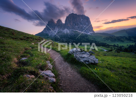 Mountains at beautiful sunset in summer. Colorful landscape Mountains at beautiful sunset in summer. Colorful landscape 123050218