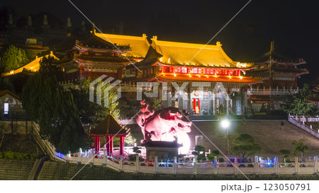 台湾・日月潭文武廟の夜景 / Sun Moon Lake Wen Wu Temple, Taiwan 123050791