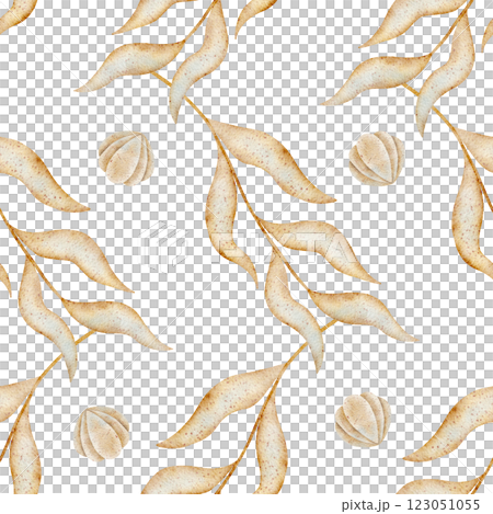 Watercolor pattern rhythmic seaweed, branches, shells. Hand-drawn illustration in marine style. Seamless summer print white background fabric, textile, packaging, clothes, wallpaper, clothing, summer Watercolor pattern rhythmic seaweed, branches, shells. Hand-drawn illustration in marine style. Seamless summer print white background fabric, textile, packaging, clothes, wallpaper, clothing, summer 123051055
