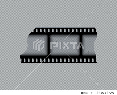 Vector of old piece of retro photo film slide, with scratched grainy texture. 123051729