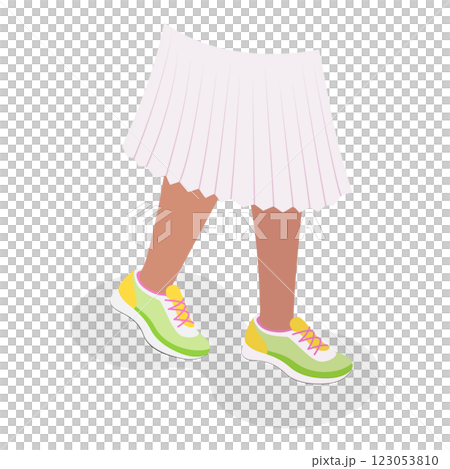 3D Isometric Flat Set of Sneakers. Item 4 3D Isometric Flat Set of Sneakers. Item 4 123053810