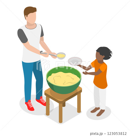 3D Isometric Flat Illustration of Food Crisis. Item 1 3D Isometric Flat Illustration of Food Crisis. Item 1 123053812