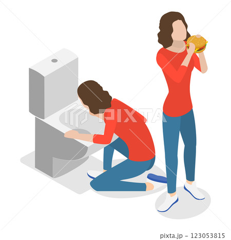 3D Isometric Flat  Illustration of Psychiatric Disorders. Item 3 123053815