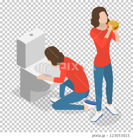 3D Isometric Flat  Illustration of Psychiatric Disorders. Item 3 123053815