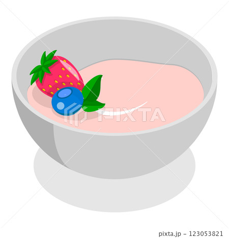 3D Isometric Flat Illustration of Healthy Plate. Item 8 3D Isometric Flat Illustration of Healthy Plate. Item 8 123053821