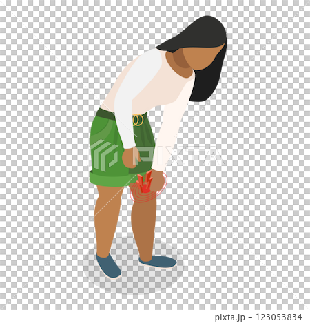 3D Isometric Flat Set of Body Pain. Item 5 3D Isometric Flat Set of Body Pain. Item 5 123053834