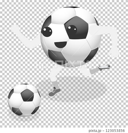 3D Isometric Flat Set of Cartoon Sport Ball Mascot. Item 3 3D Isometric Flat Set of Cartoon Sport Ball Mascot. Item 3 123053856