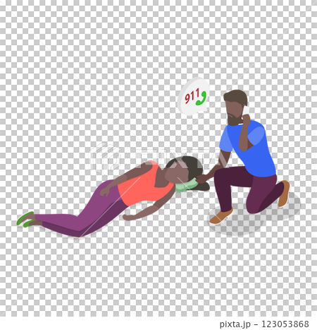 3D Isometric Flat Illustration of Medical First Aid. Item 1 3D Isometric Flat Illustration of Medical First Aid. Item 1 123053868