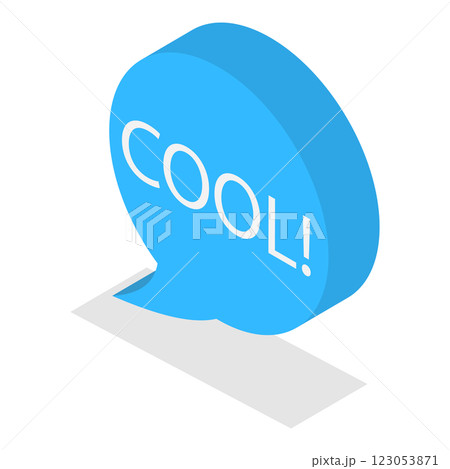 3D Isometric Flat Set of Dialogue Speech Bubbles. Item 5 3D Isometric Flat Set of Dialogue Speech Bubbles. Item 5 123053871