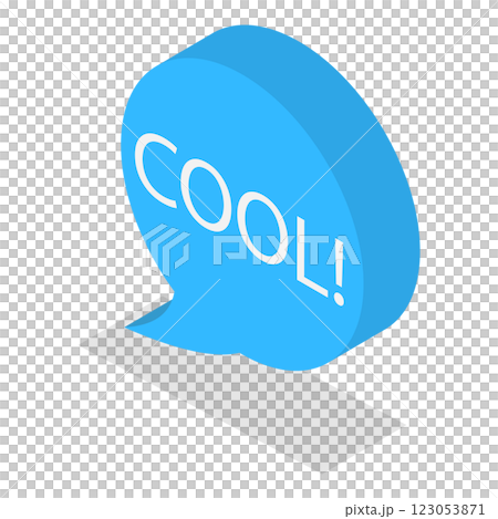 3D Isometric Flat Set of Dialogue Speech Bubbles. Item 5 3D Isometric Flat Set of Dialogue Speech Bubbles. Item 5 123053871