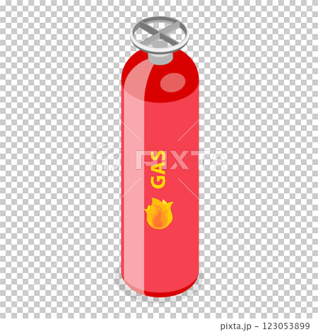 3D Isometric Flat Illustration of Gas Cylindrical Containers. Item 4 3D Isometric Flat Illustration of Gas Cylindrical Containers. Item 4 123053899