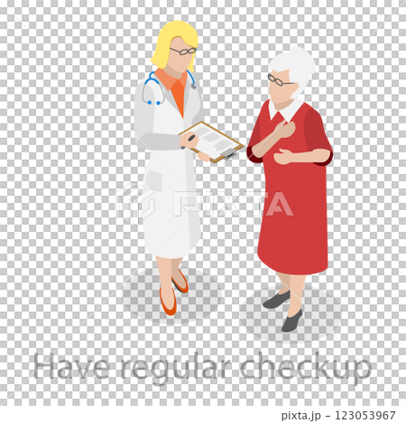 3D Isometric Flat Illustration of Healthy Aging. Item 1 3D Isometric Flat Illustration of Healthy Aging. Item 1 123053967