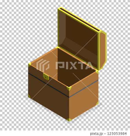 3D Isometric Flat  Set of Chests. Item 1 123053984