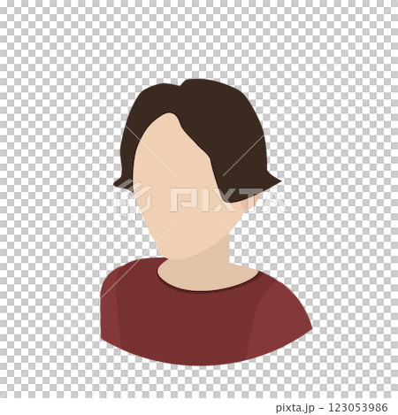 3D Isometric Flat  Set of Women Hairstyles. Item 3 123053986
