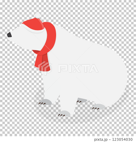 3D Isometric Flat  Set of Polar Bear Postures. Item 2 123054030