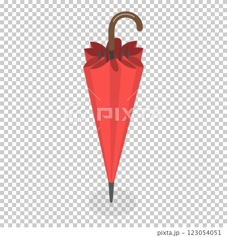3D Isometric Flat  Illustration of Umbrella Collection. Item 4 123054051