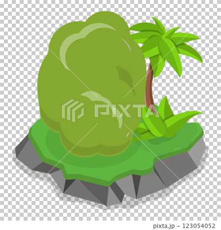 3D Isometric Flat Set of Jeju. Item 5 3D Isometric Flat Set of Jeju. Item 5 123054052