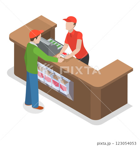 3D Isometric Flat Illustration of Tobacco Industry. Item 1 3D Isometric Flat Illustration of Tobacco Industry. Item 1 123054053