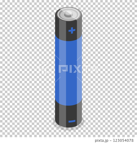 3D Isometric Flat  Illustration of Battery Set. Item 4 123054078