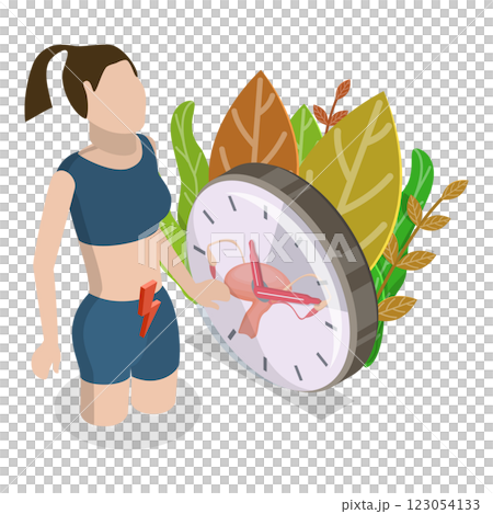 3D Isometric Flat  Illustration of Menstruation. Item 3 123054133